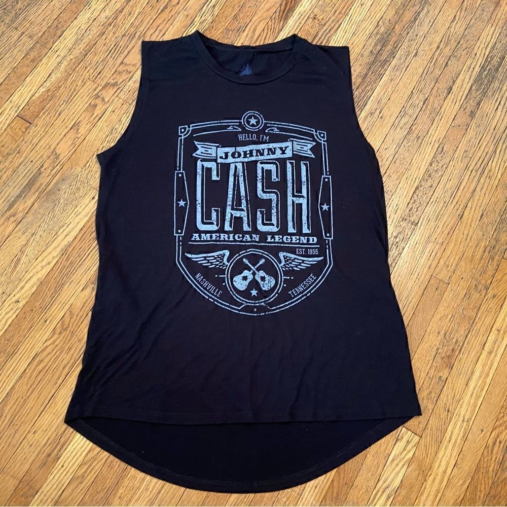 Johnny Cash black muscle tank